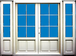 openslaande deur 2800x2200 met borstwering en ruitverdeling