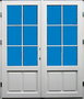 openslaande deur 1800x2200 met borstwering en ruitverdeling