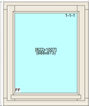 Vast dubbel raamkozijn bxh 90cm x 110cm