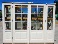 Openslaande deuren bxh 280cm x 220cm 1/4 paneel met 6&times;3 ruitverdeling