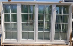 Openslaande deuren bxh 360cm x 220cm met 8&times;4 ruitverdeling