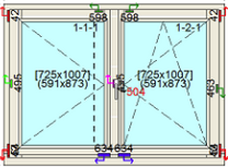 Draai/draaikiep raamkozijn bxh 150cm x 110cm