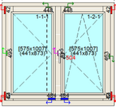 Draai/draaikiep raamkozijn bxh 120cm x 110cm 