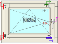 Draai/kiep raamkozijn bxh 80cm x 60cm 
