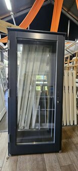 Enkele deur bxh 100cm x 220cm vol glas antraciet