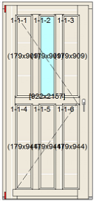 Voordeur bxh 100cm x 220cm 