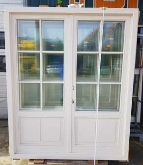 Openslaande deuren bxh 160cm x 210cm 1/4 paneel met 4&times;3 ruitverdeling
