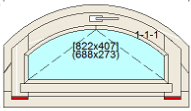 Valraam toogkozijn bxh 800cm x 300/500/300cm