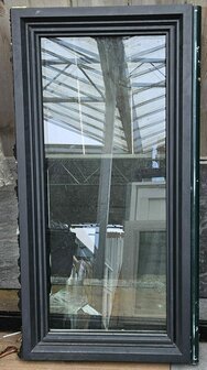 2x aluminium draaikiepraam bxh 612&times;1245