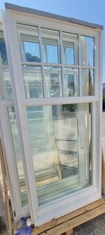 Meranti bxh 1420&times;2520, draaikiepraam met bovenraam, Amsterdams profiel