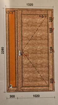 meranti voordeur bxh 1320&times;2280