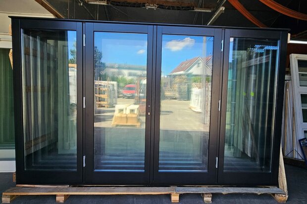 Openslaande deuren bxh 360cm x 220cm zonder ruitverdeling