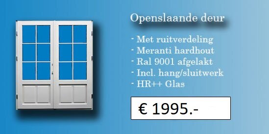 Hardloper openslaande deuren Hardloper openslaande deuren
