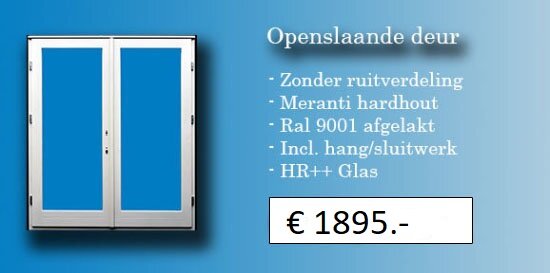Hardloper openslaande deuren Hardloper openslaande deuren
